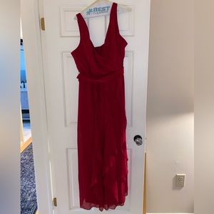 White by Vera Wang Red Bridesmaids Dress, size 20, minor length alterations